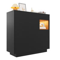 SCHUHSCHRANK mit LED-Beleuchtung 105 x 39,5 x 100,5 cm Schwarz/Natur - Schwarz, Holzwerkstoff (38.5/100.5/105cm) - Beauniv
