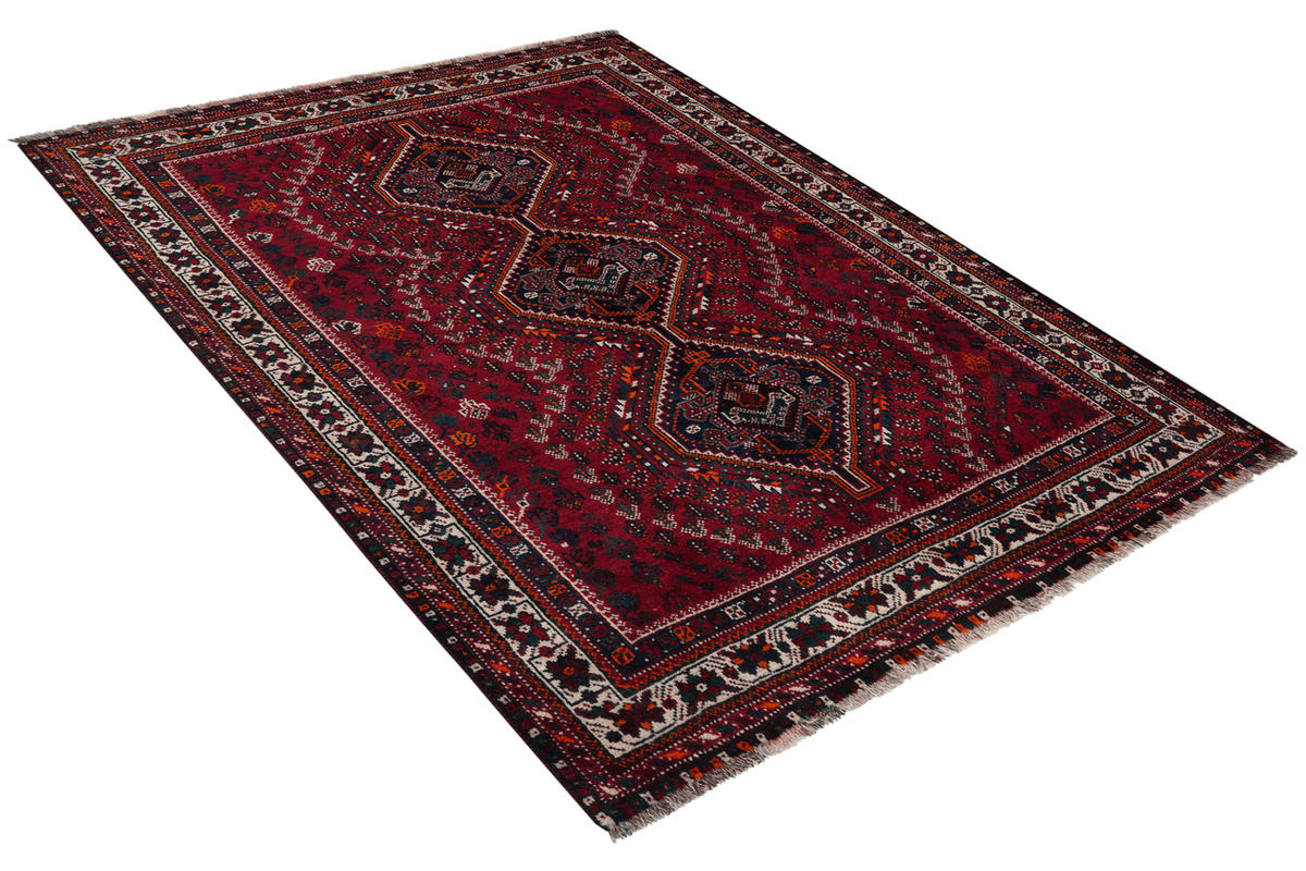 ORIENTTEPPICH handgeknüpft Gashgai Rot 203/164 cm Schurwolle - Rot, Textil (164/203cm) - Looma