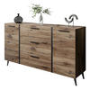 SIDEBOARD mit Schubladen ONYX LOFT auf Beinen - Eichefarben/Schwarz, Holzwerkstoff (158/88/41.3cm) - Lookway