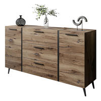 SIDEBOARD mit Schubladen ONYX LOFT auf Beinen - Eichefarben/Schwarz, Holzwerkstoff (158/88/41.3cm) - Lookway