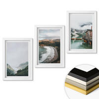 WANDBILDER 3er-Set - 20x30 cm Weißer Rahmen - Berge, Strand, Wolken, Wasser - Weiß, Kunststoff (20/30cm) - ArtPrintCave