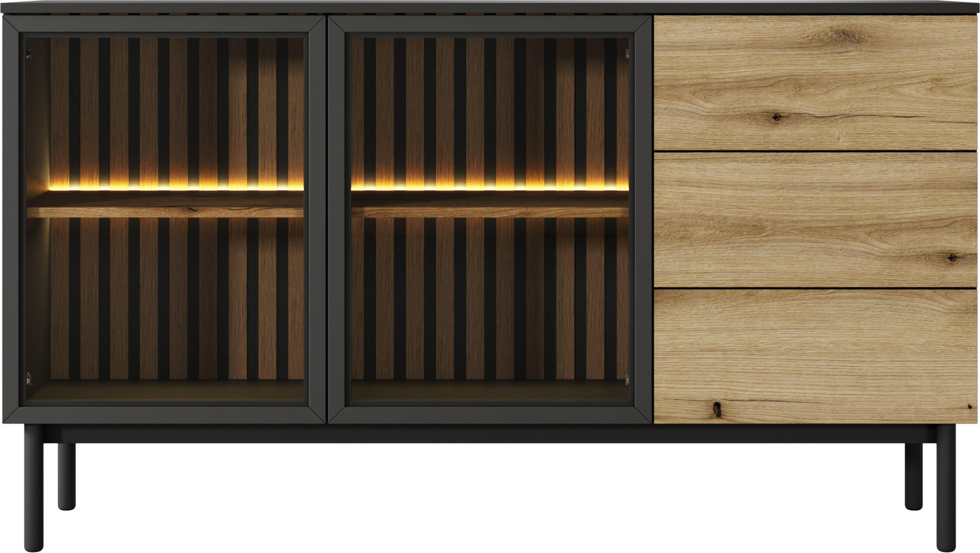 SIDEBOARD Holmric in Evoke Eiche 150/85/39 cm - Eichefarben/Braun, Holz/Holzwerkstoff (149.9/84.8/39.4cm) - WFL GROUP