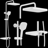 DUSCHGARNITUR Rea Bari White - Weiß, Metall (33/118.5/51cm) - REA