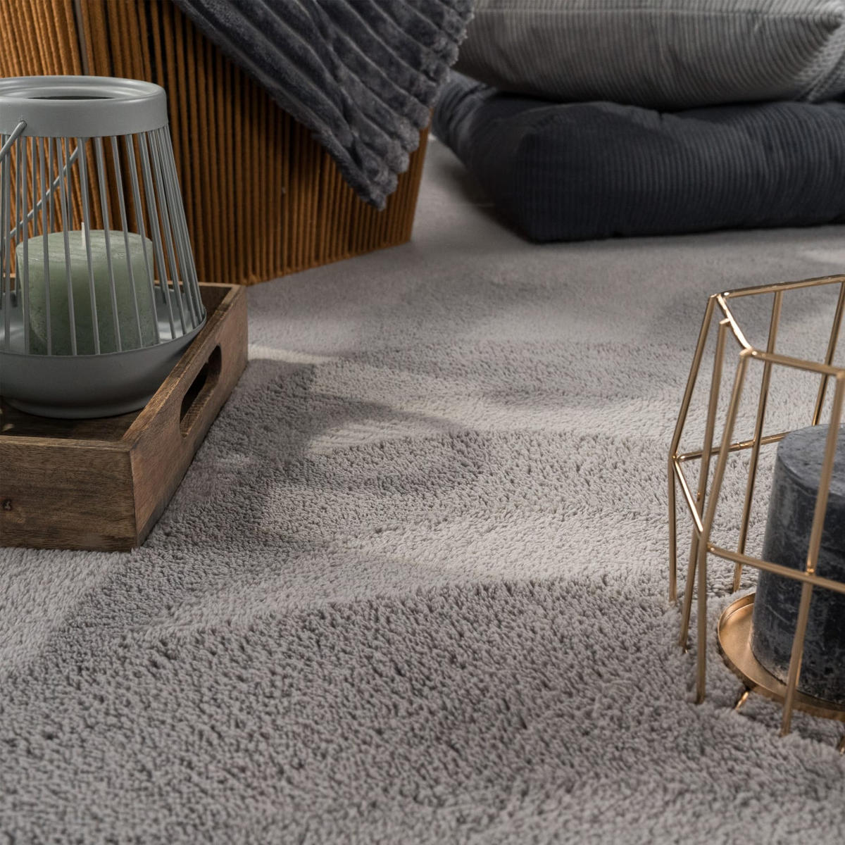 KURZFLORTEPPICH 120/120 cm Cadiz 630 - Grau, Kunststoff (120/120cm) - Paco Home