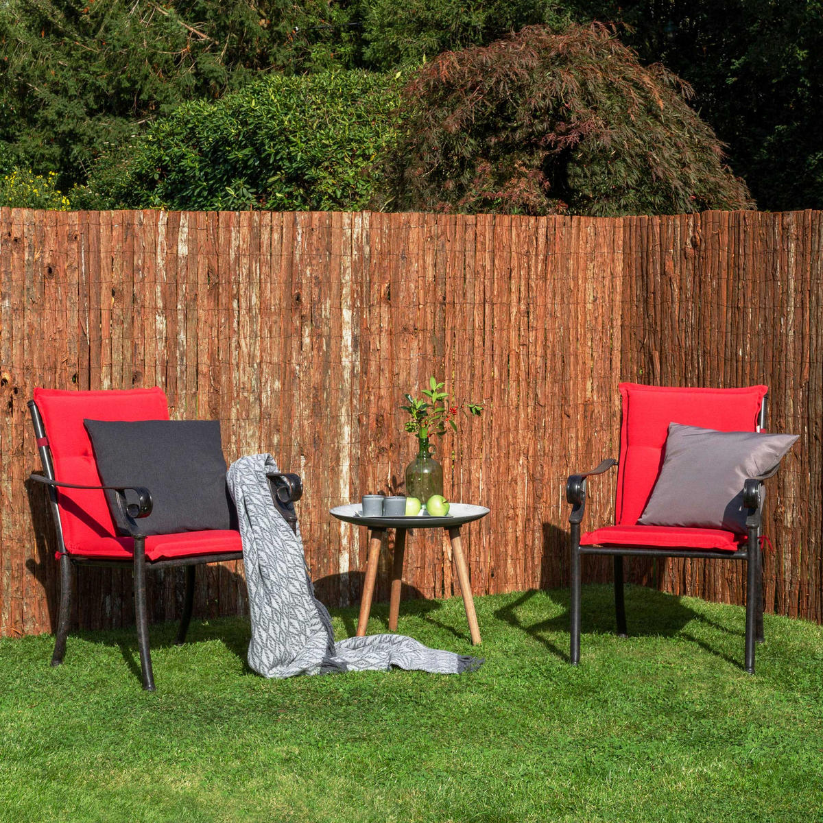 SICHTSCHUTZZAUN SolVision R63 180/300 cm Rinde - Naturfarben, Kunststoff (300/180cm) - Sol Royal