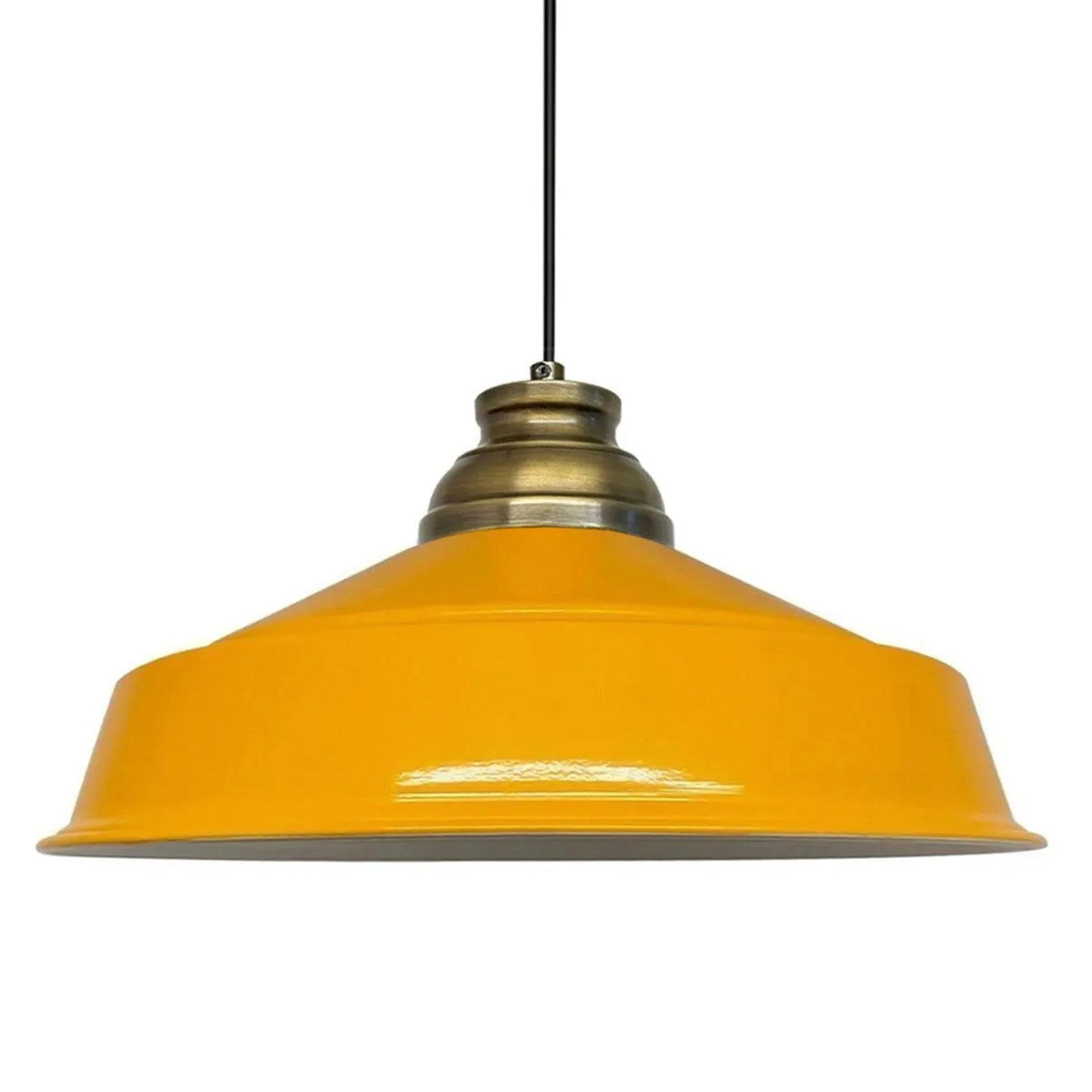 PENDELLEUCHTE Noir - Gelb, Metall (40/40/21cm) - Bamyum
