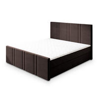 POSTEL BOXSPRING COMOZA 160x200 cm, s matrací a úložným prostorem, hnědá - hnědá, kompozitní dřevo/textil (160/200cm) - MASSENO
