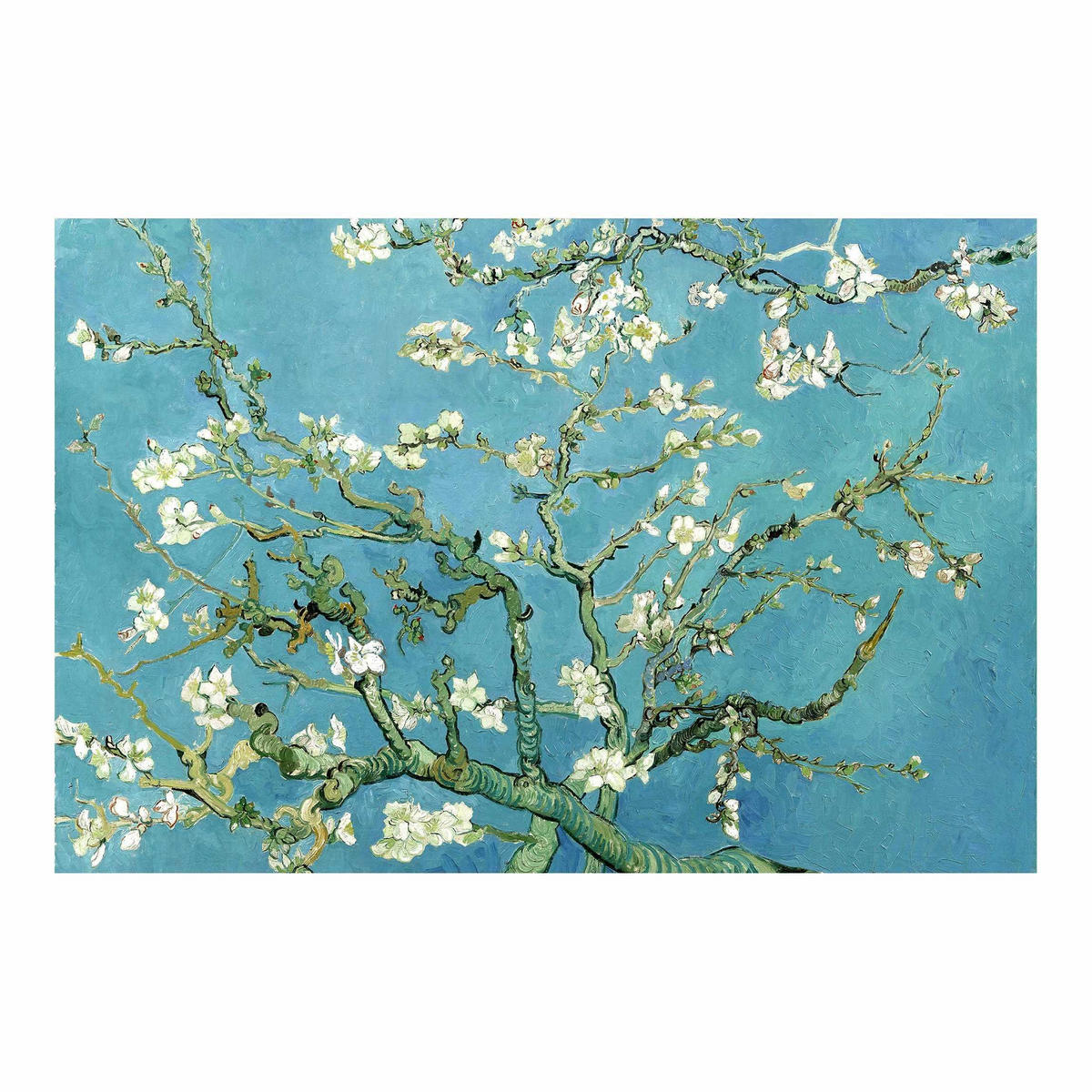 FOTOTAPETE Vincent van Gogh - Mandelblüte 336/225 cm - Blau, Papier (336/225cm) - Bilderwelten