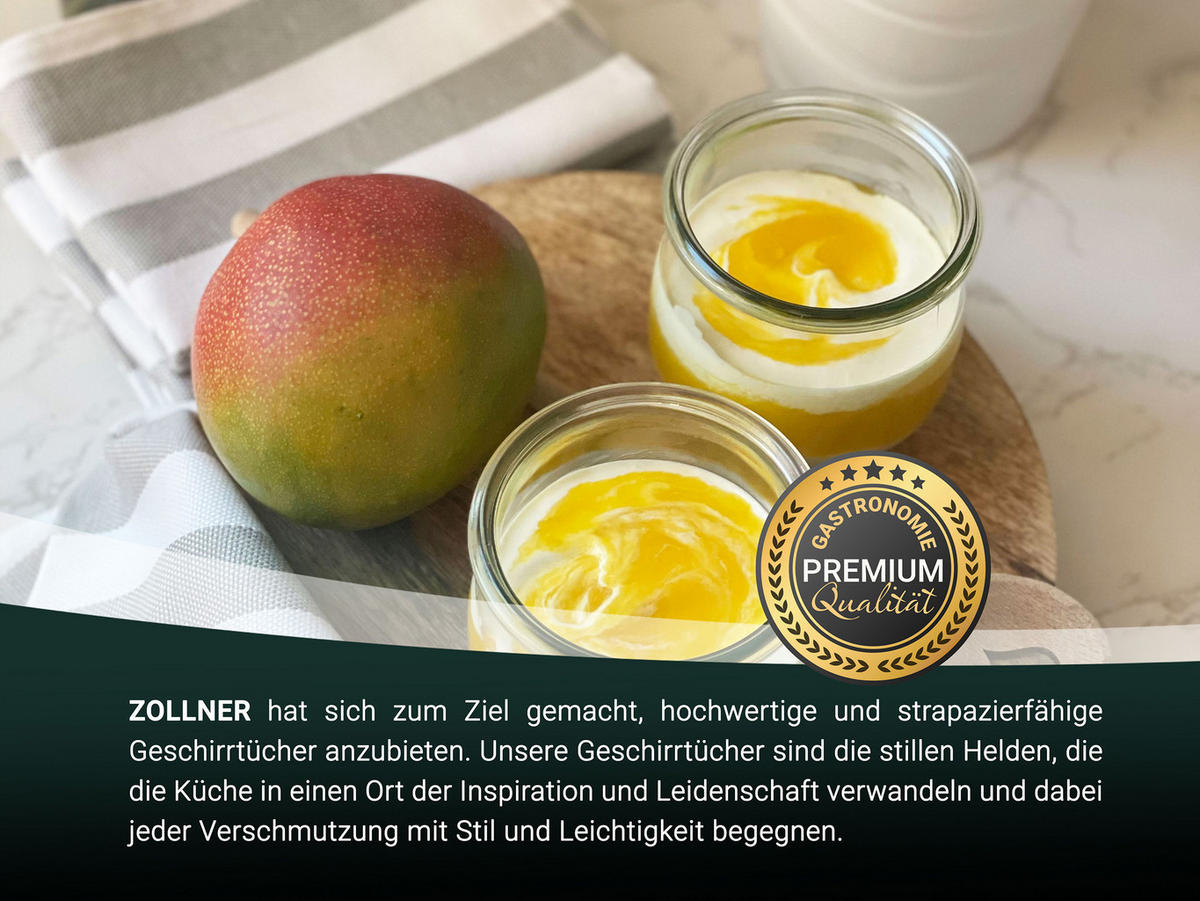 GESCHIRRTÜCHER, 5er-Set, 50x70 cm, 100% Baumwolle, Grau - Grau, Textil (50/70cm) - Zollner