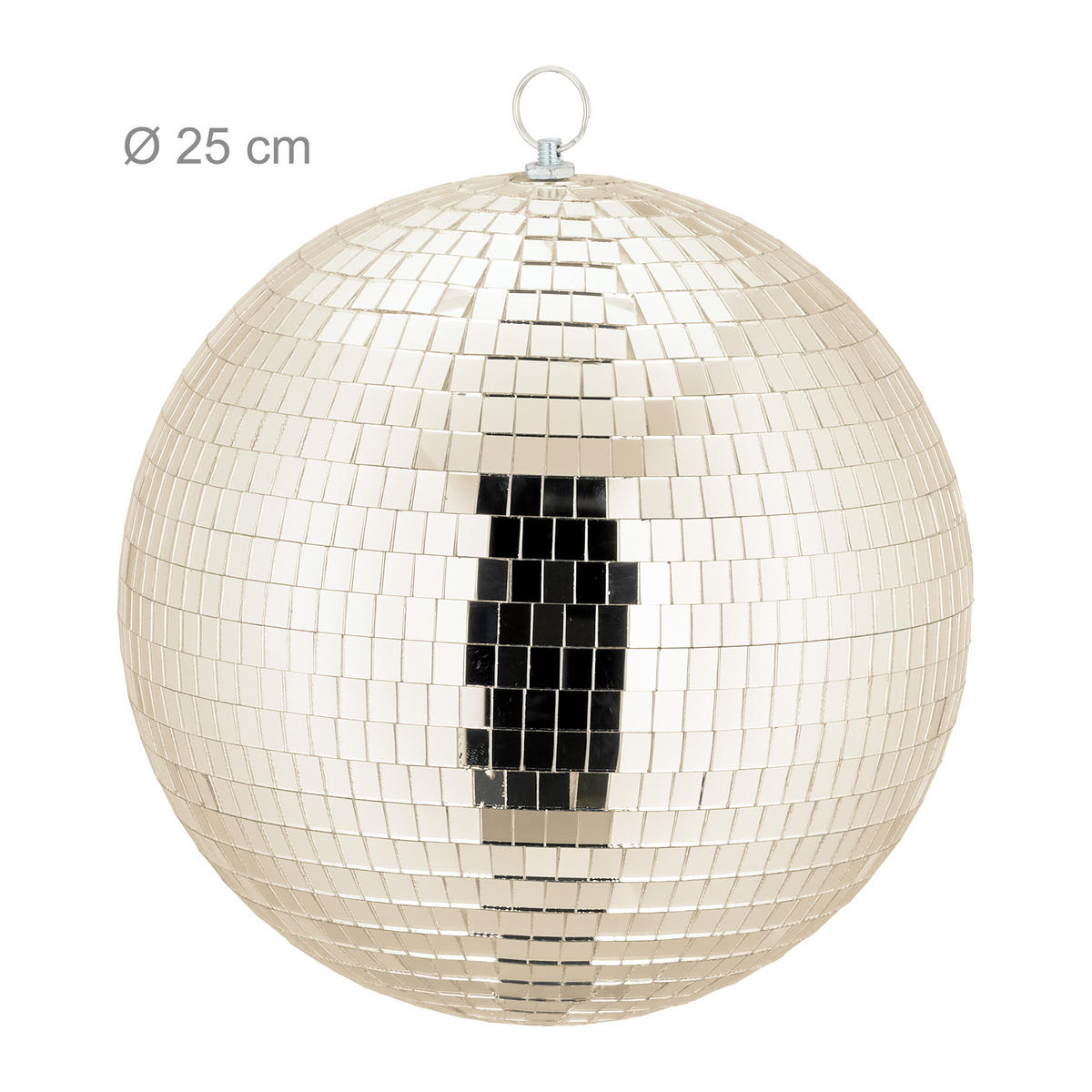 DISCOKUGEL - Beige, Glas/Textil (25/25/25cm) - Relaxdays
