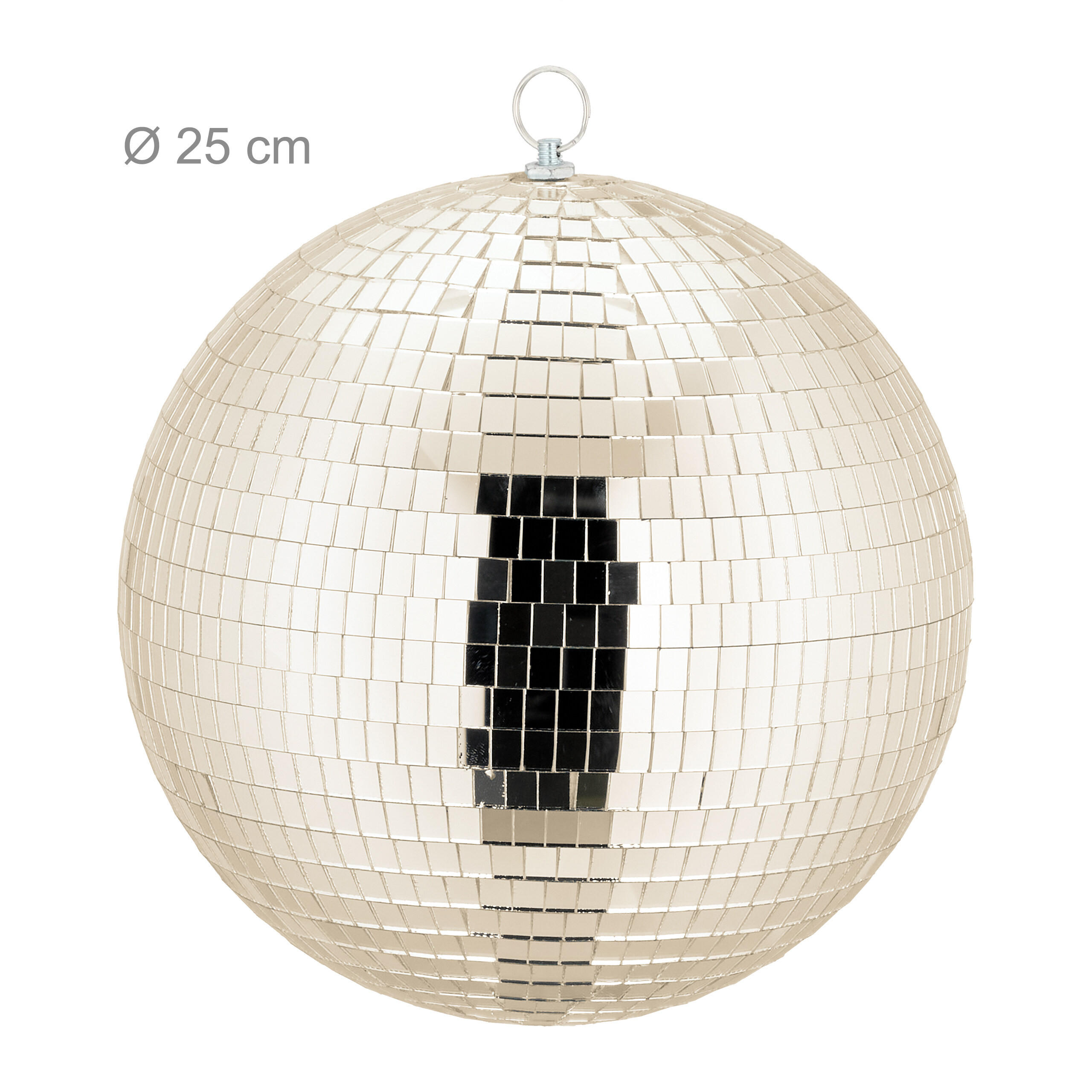 Thumbnail - Relaxdays Discokugel, Beige, Glas, Rund, 25x25x25 cm, Dekoration