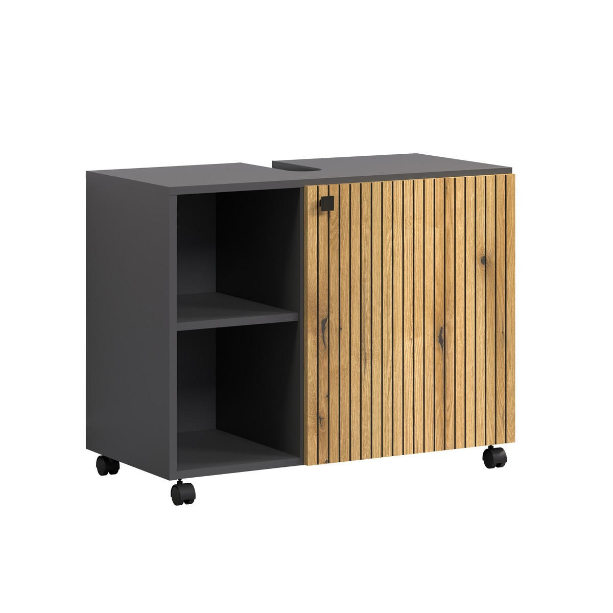 WASCHBECKENUNTERSCHRANK PureBliss Anthrazit - Anthrazit, Holzwerkstoff (80/64/42cm) - Trendteam