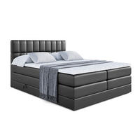 BOXSPRINGBETT MIAMI KING - 160x200 - H3/H4 - Schwarz Hochglanz - Schwarz Hochglanz, Holzwerkstoff (160/200cm) - ALTDECOR