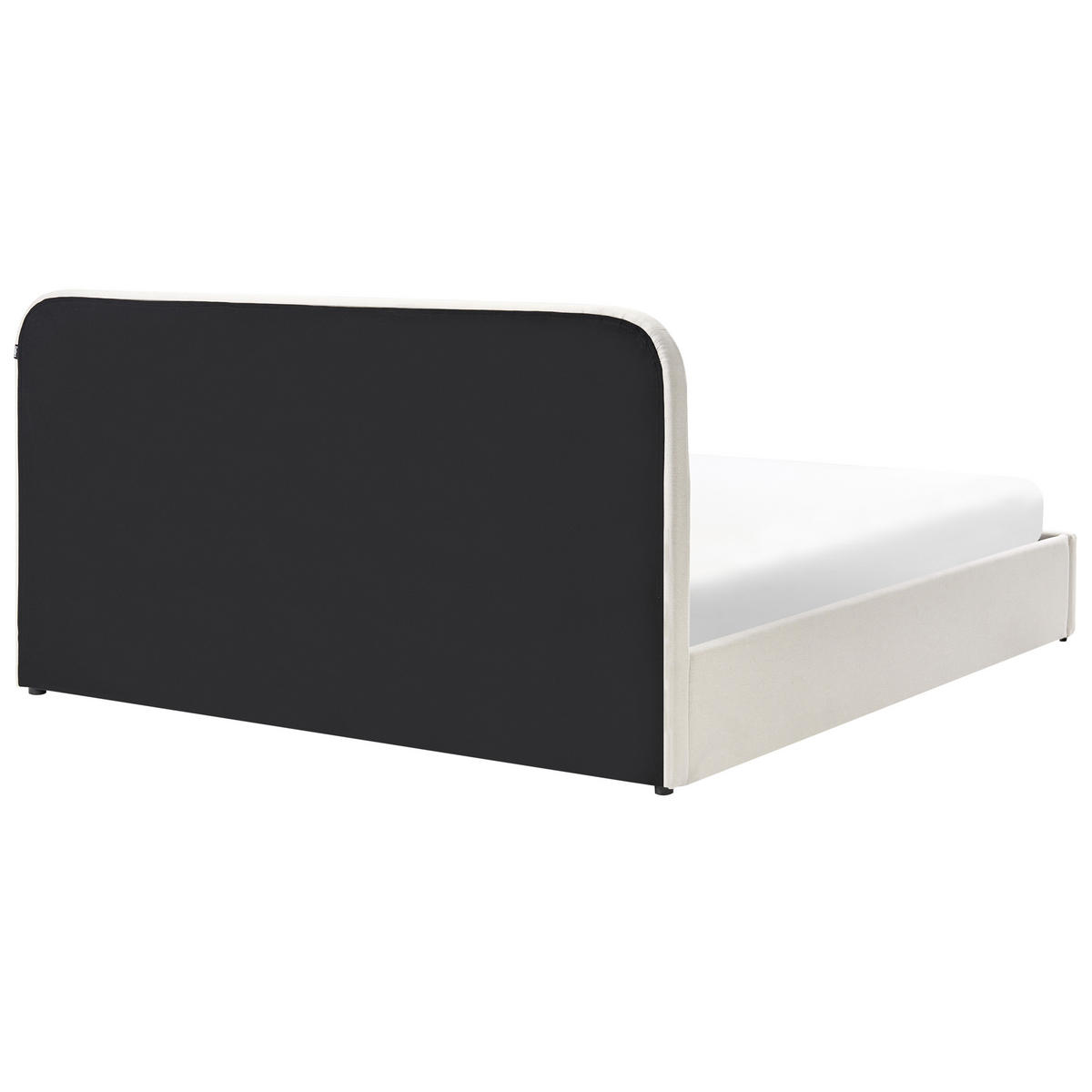 BETT mit Stauraum 180/200 cm Stoff Cremeweiß Challans - Creme, Textil (180/200cm) - Beliani
