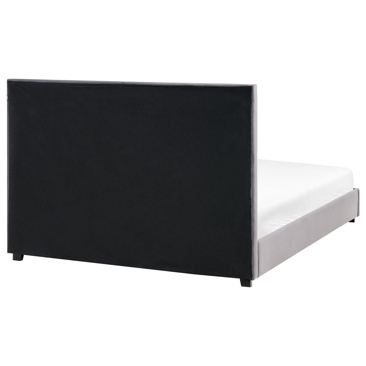 WASSERBETT 160/200 cm Dunkelgrau Rouen - Dunkelgrau, Textil (160/200cm) - Beliani