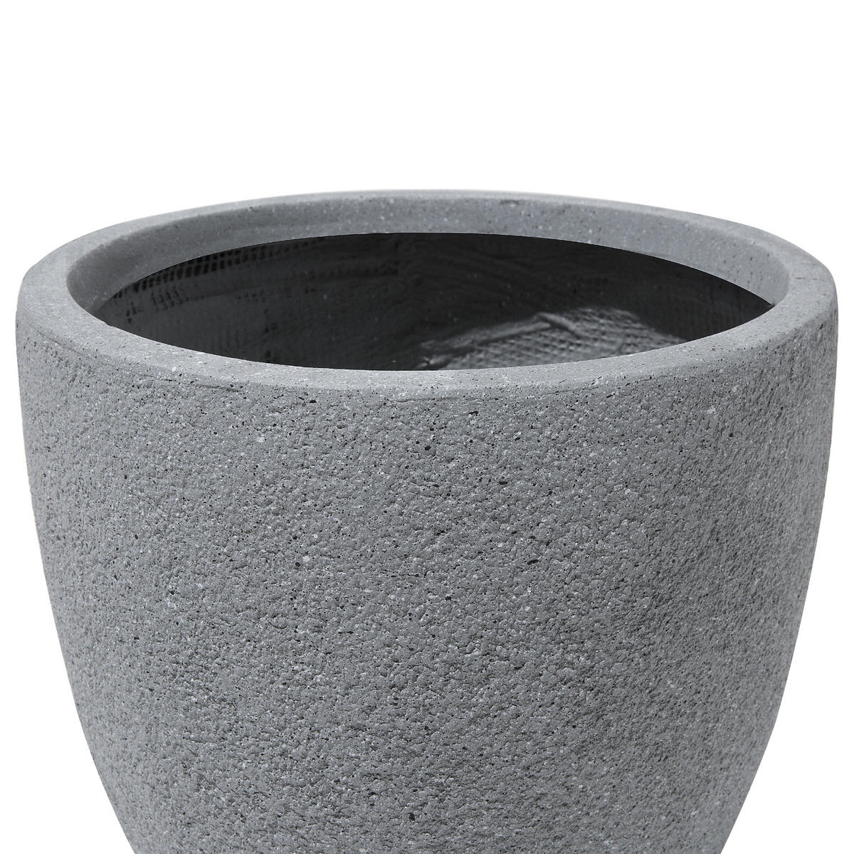 BLUMENTOPF hellgrau rund 55/55/53 cm Kannia - Hellgrau, Naturmaterialien (53cm) - Beliani