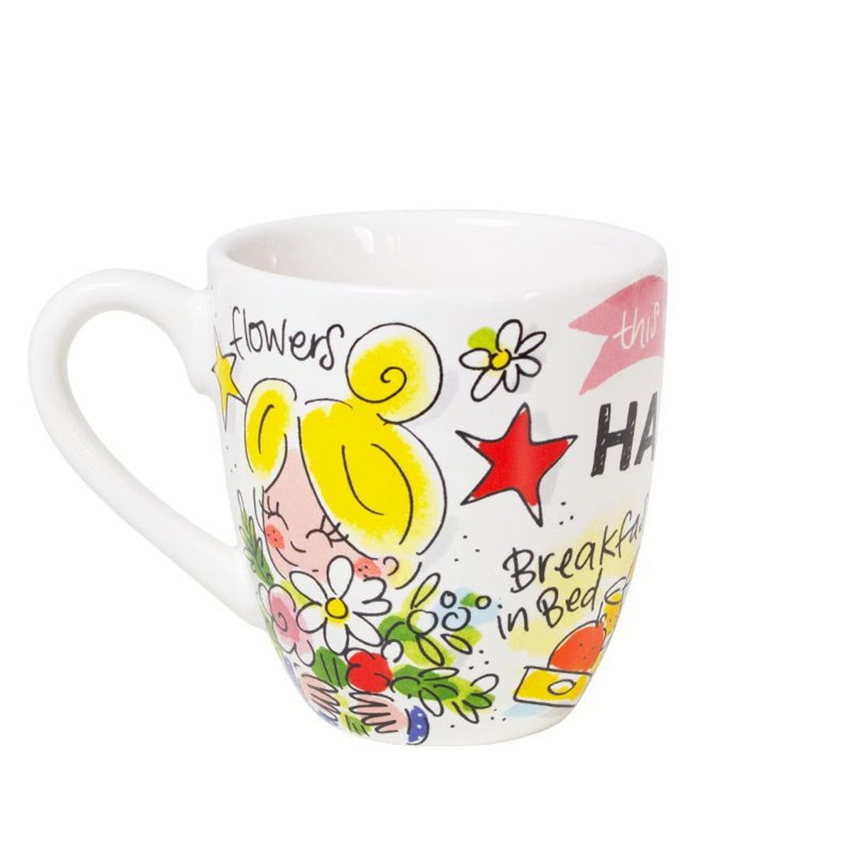 MINI-BECHER Happy Paris in Bunt - 200 ml - Multicolor, Keramik (0.2L) - Blond Amsterdam
