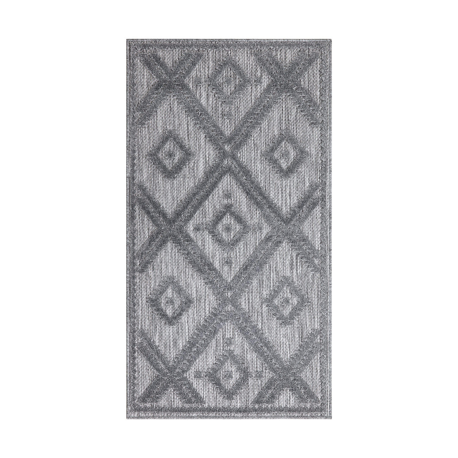 OUTDOOR-TEPPICH Santorini 454 Anthrazit 80x150 cm - Anthrazit, Textil (80/150cm) - carpet city