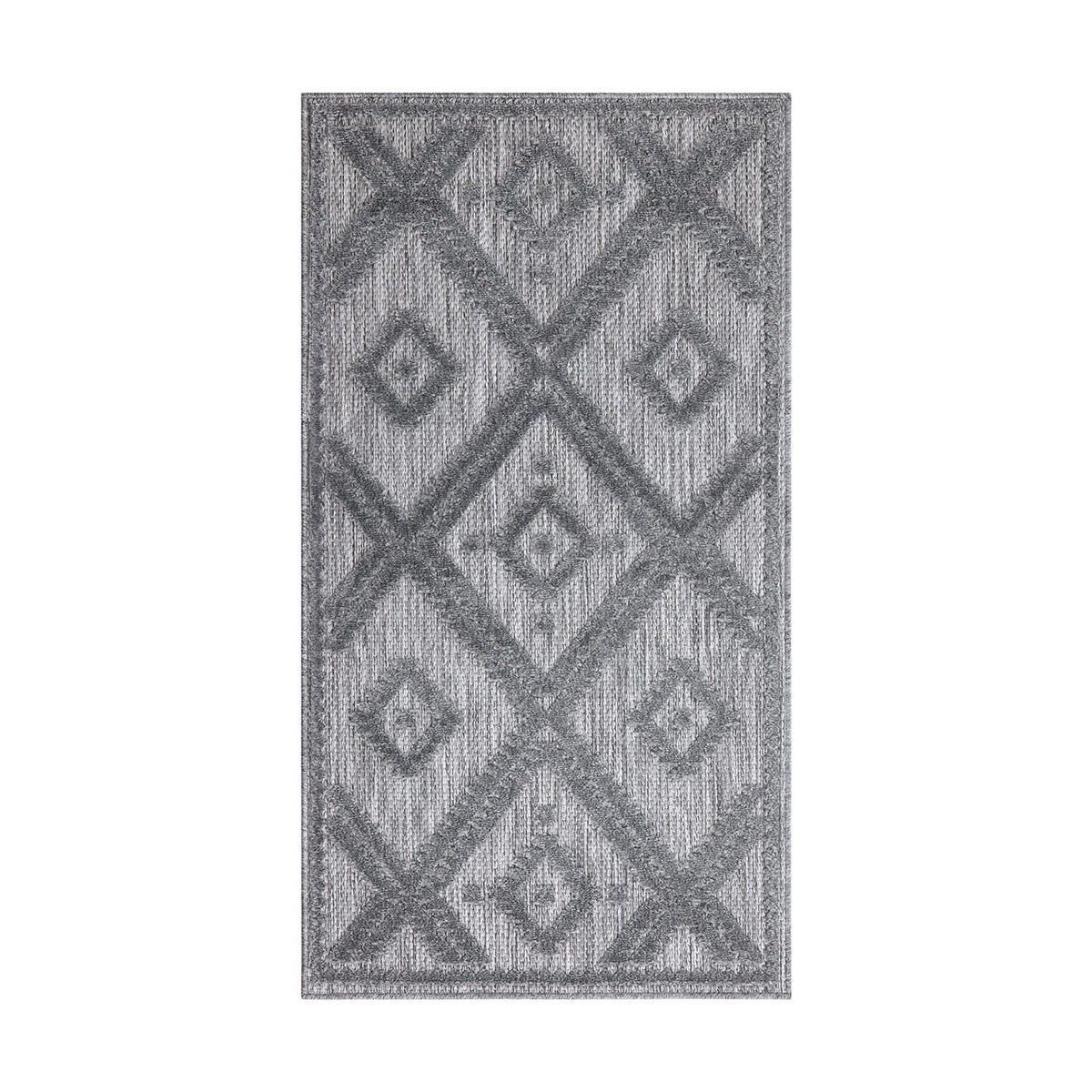 OUTDOOR-TEPPICH Santorini 454 Anthrazit 80x150 cm - Anthrazit, Textil (80/150cm) - carpet city
