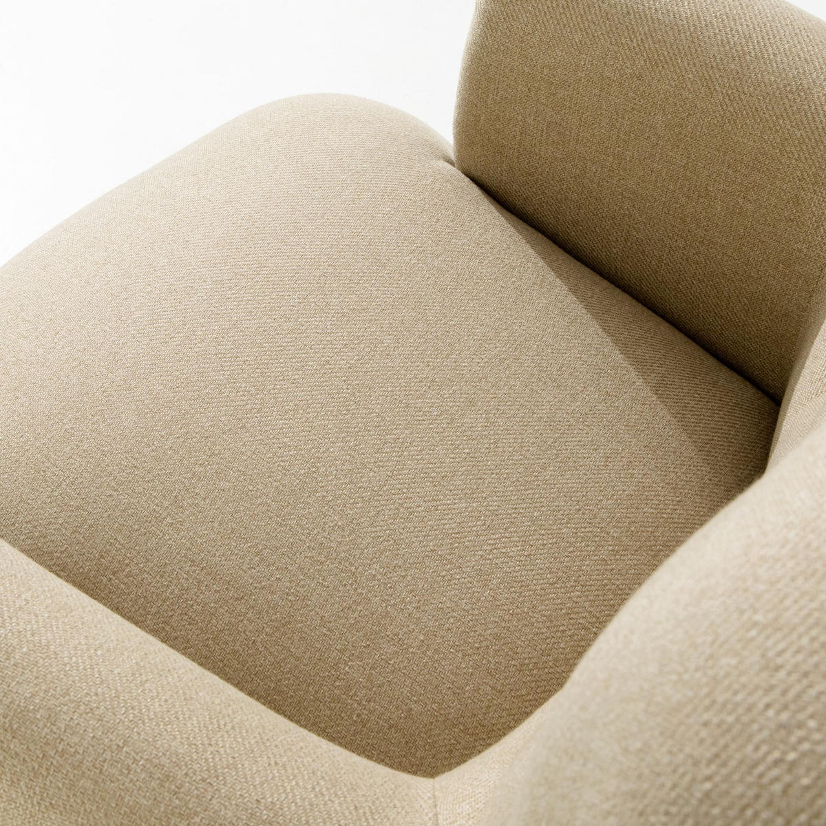 SESSEL MIT FUẞSTÜTZE TOMIS, Beige - Beige/Braun, Eichenholz/Holz (76/101/83cm) - KONSIMO®