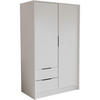 DREHTÜRENSCHRANK Niko 100/51/200 cm weiß - Schwarz/Weiß, Holzwerkstoff (100/200/51cm) - Beautysofa
