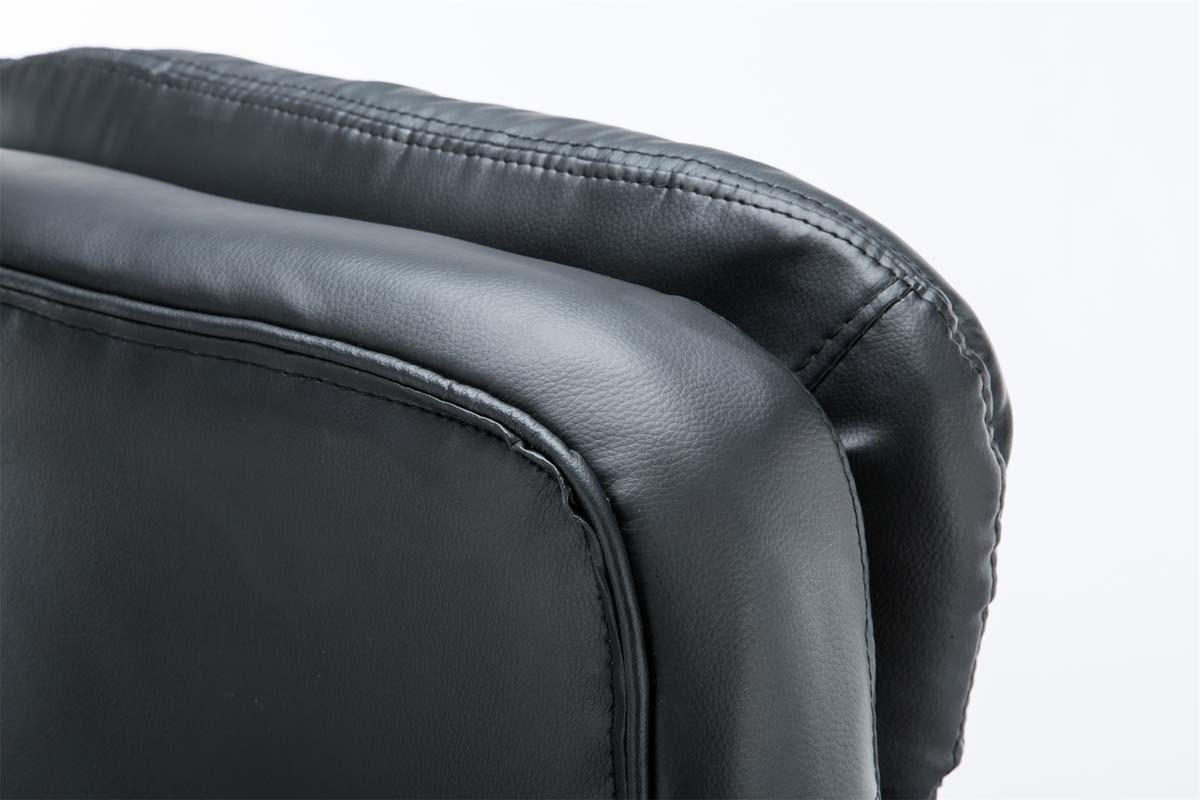 BÜROSTUHL SOUK - 116x68x77, Schwarz | Kunstleder - Schwarz, Leder/Metall (68/116/77cm) - DELUKE