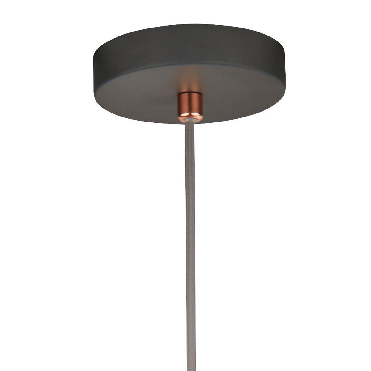 HÄNGELEUCHTE BARHAM Grau Matt Kupfer - Grau, Metall (22/22/159cm)