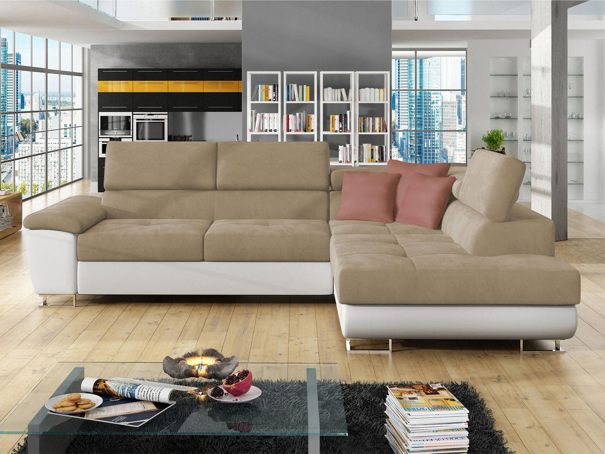 ECKSOFA Cotere, Seite: Rechts - Naturfarben, Holz/Textil (270/202cm) - MIRJAN24