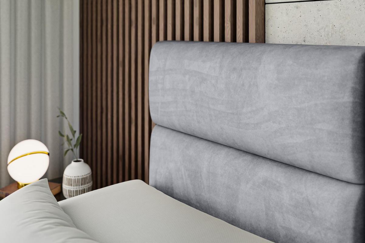 BOXSPRINGBETT elektrisch verstellbar mit 2 Matratzen H4/Taschenfederung MAYA EL 140 x 200 Grau - Grau, Holzwerkstoff (147/200cm) - ALTDECOR