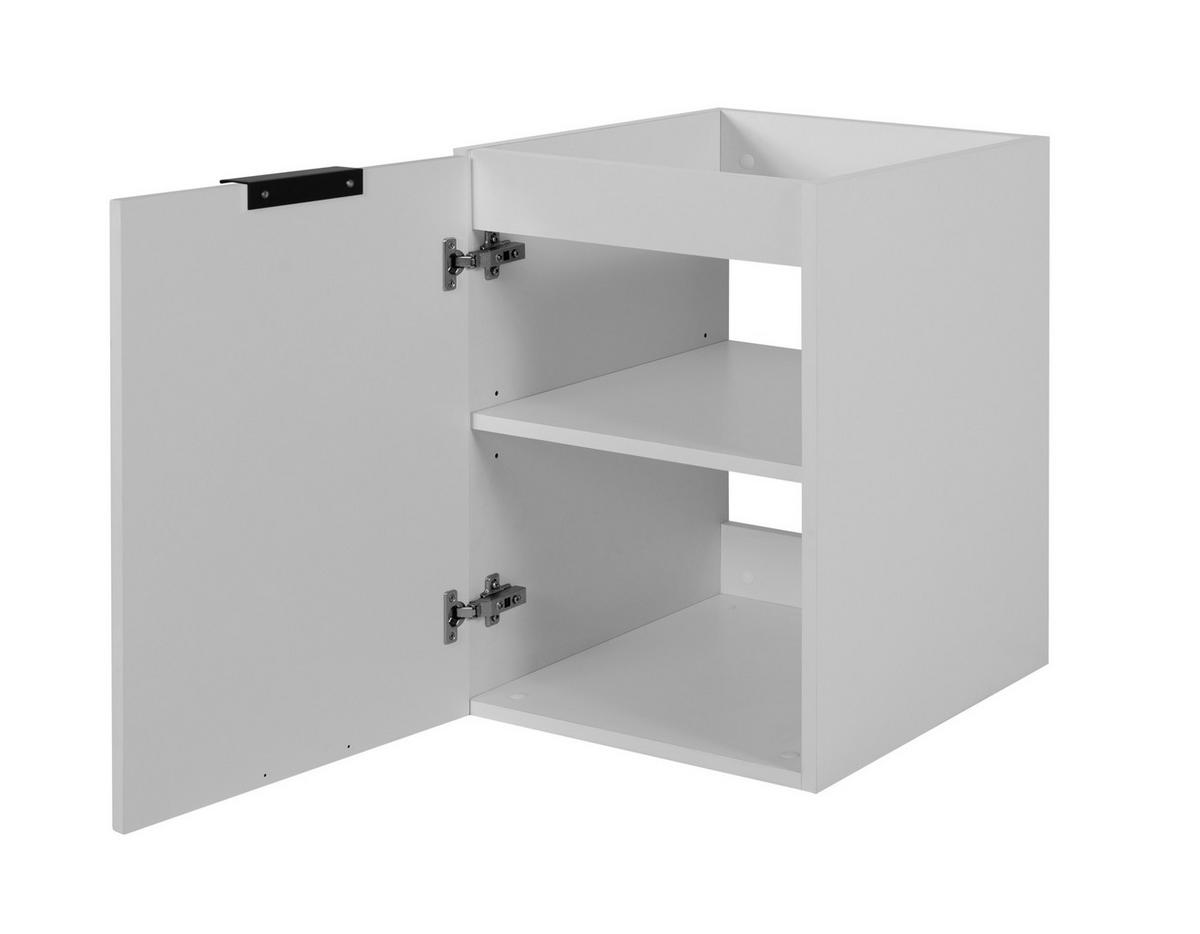 WASCHBECKUNTERSCHRANK FLOW mit Regal + Platte Weiß matt 120/57/46 cm - Weiß, Holzwerkstoff (120/57/46cm) - Rodan