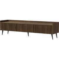 TV-LOWBOARD Arysa in Braun Walnuss Holzoptik 180/45/41 cm - Walnussfarben/Schwarz, Holzwerkstoff/Metall (180/45/41cm) - WFL GROUP