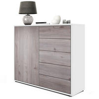 KOMMODE Ben Front in Eiche Nordic - Silbereichenfarben, Holzwerkstoff (79/74/36cm) - Vladon