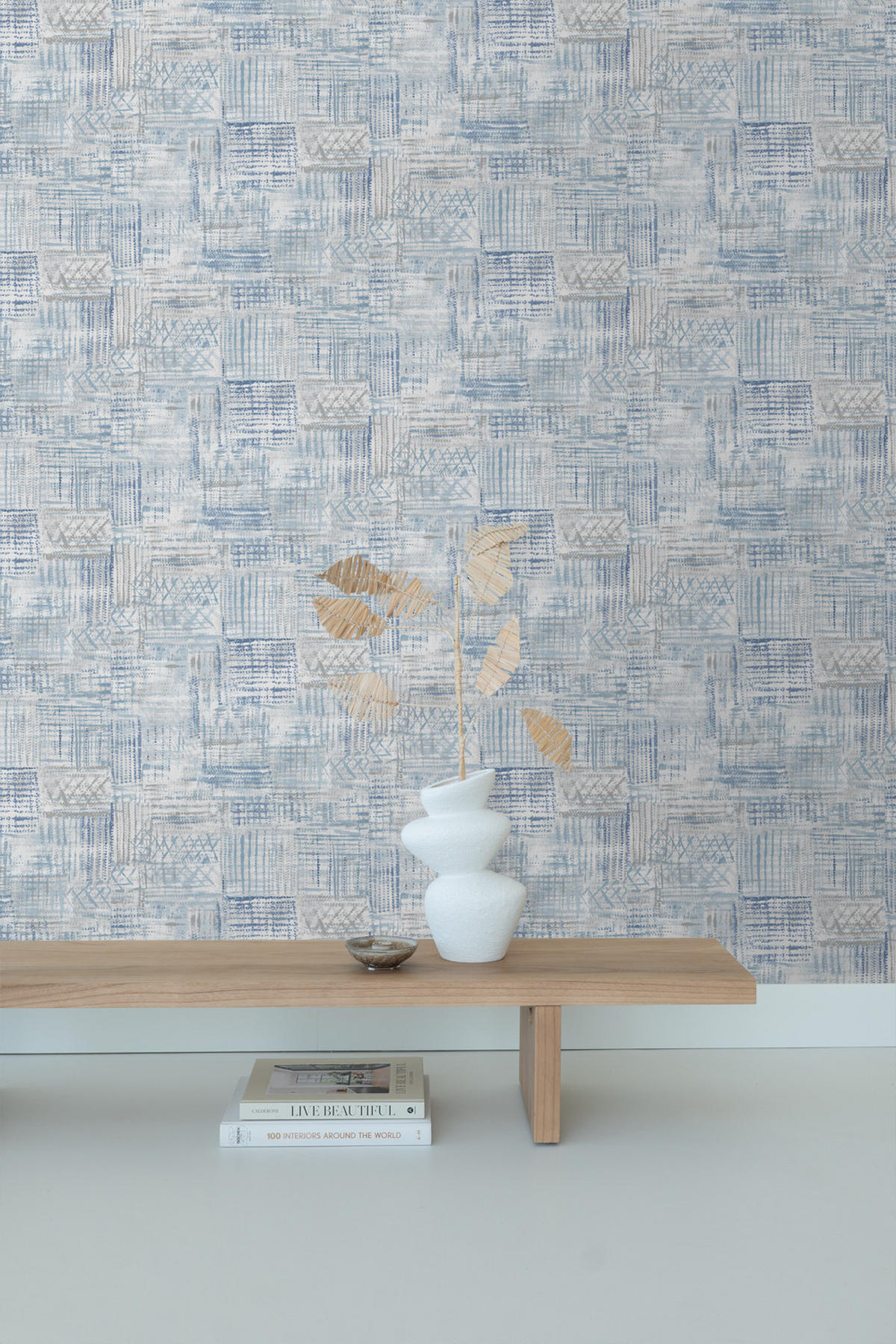 TAPETE grafisches Motiv 53 cm x 10,05 m - Blau, Papier (53/1000cm) - Sanders & Sanders