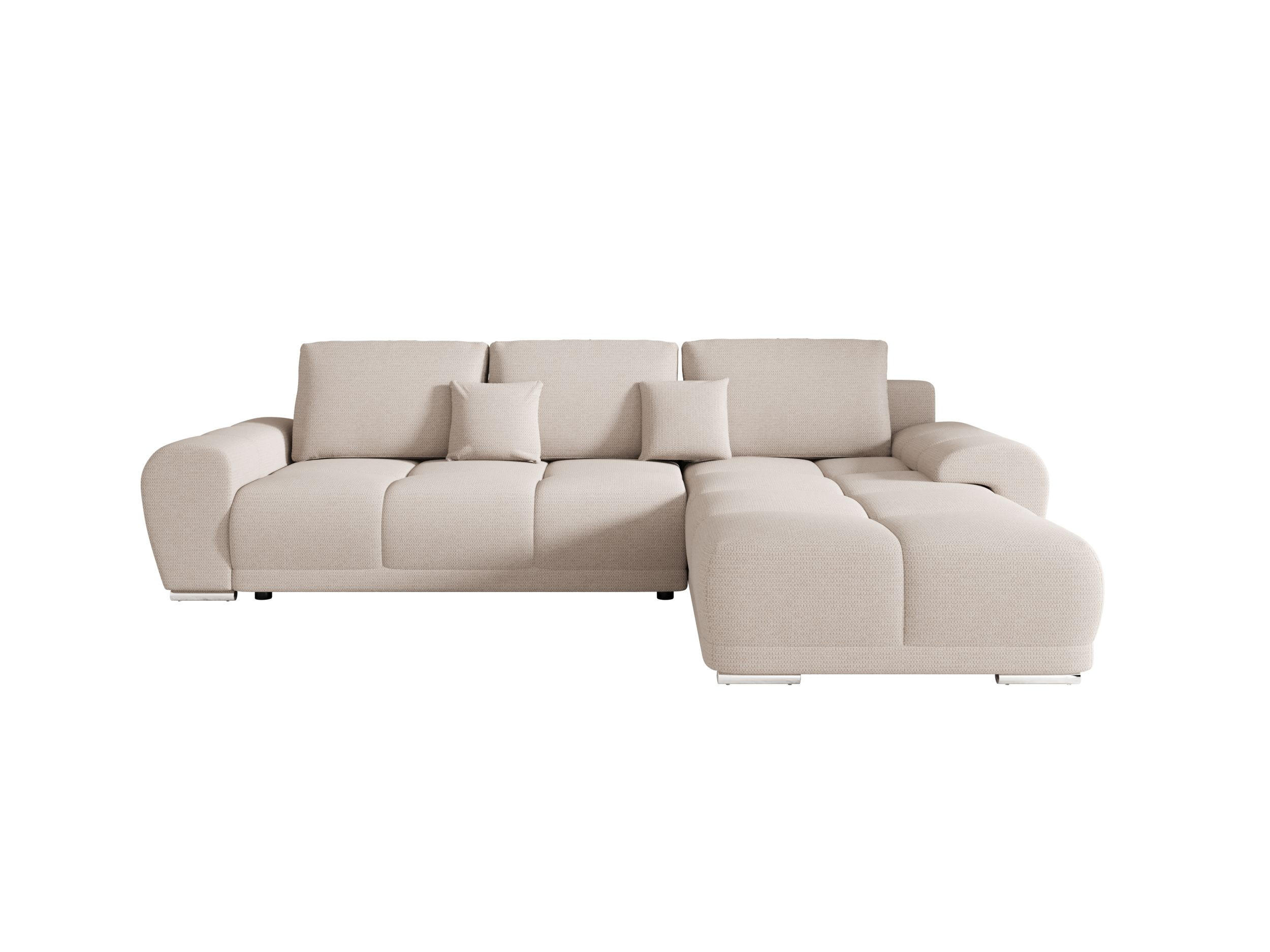 ECKSOFA BEGA L Rechts ARAGON 03 mit Schlaffunktion - Beige, Textil (289/185cm) - Bedante