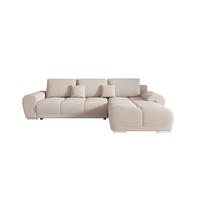 ECKSOFA BEGA L Rechts ARAGON 03 mit Schlaffunktion - Beige, Textil (289/185cm) - Bedante