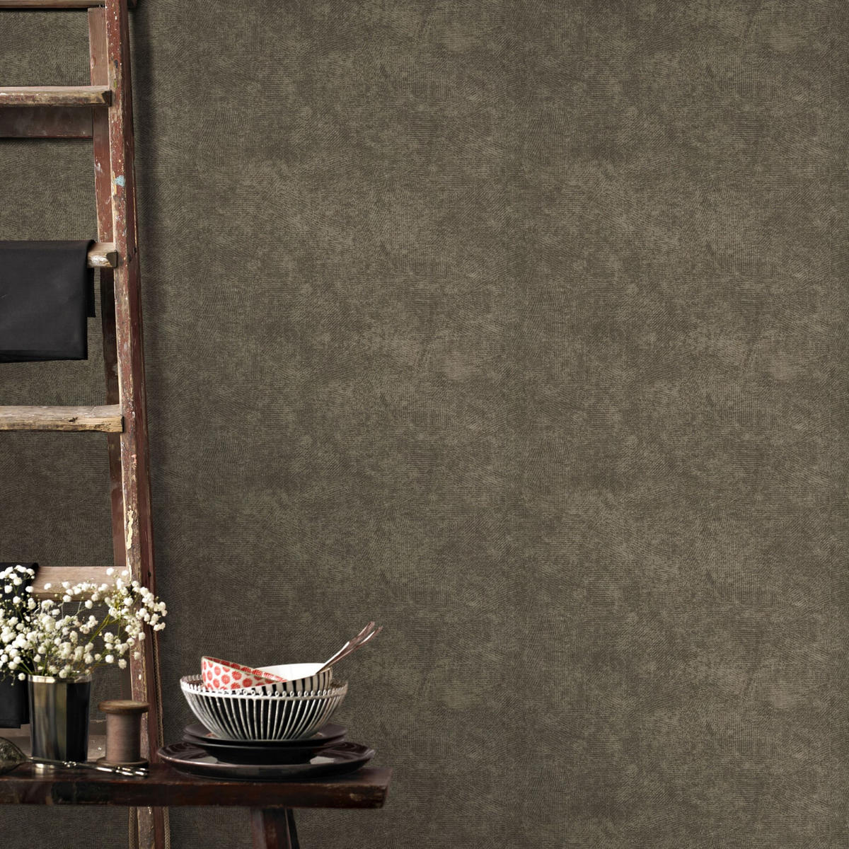 VLIESTAPETE Mondstein - Goldfarben/Schwarz, Papier/Kunststoff (53/1005cm) - Superfresco Easy