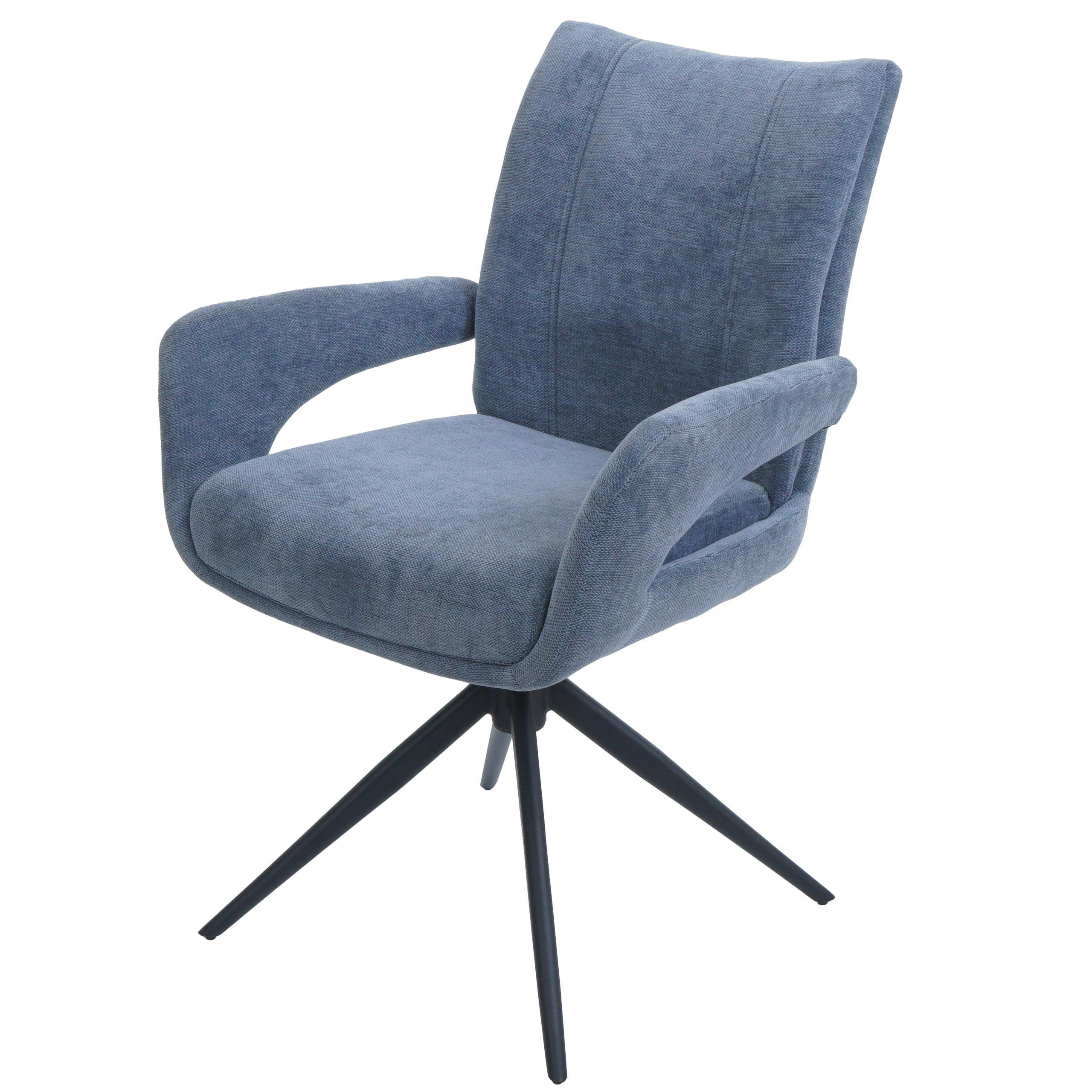 ESSZIMMERSTUHL Grau, Blau - Blau/Blaugrau, Textil (60/90/60cm) - MCW