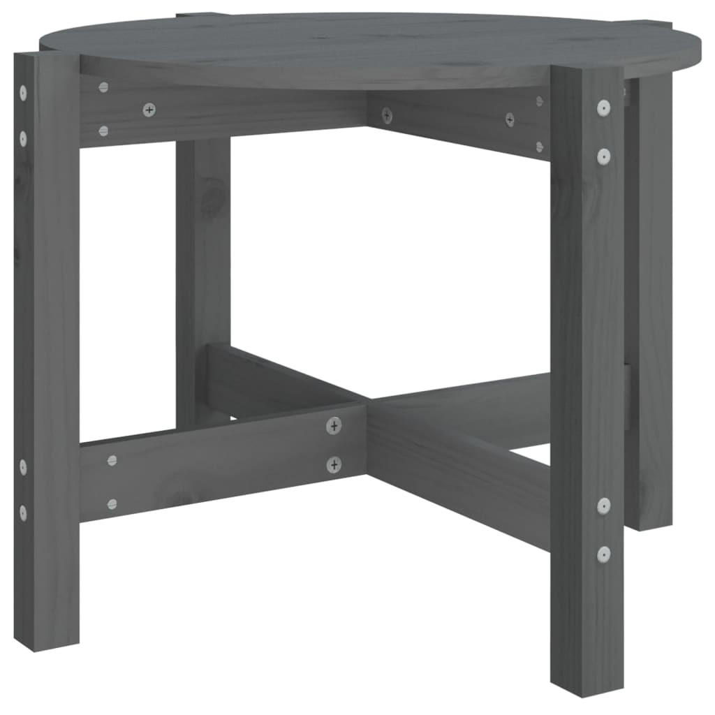 COUCHTISCH Grau Ø 62,5x45 cm Massivholz Kiefer - Grau, Holz (62.5/62.5/45cm) - furnicato