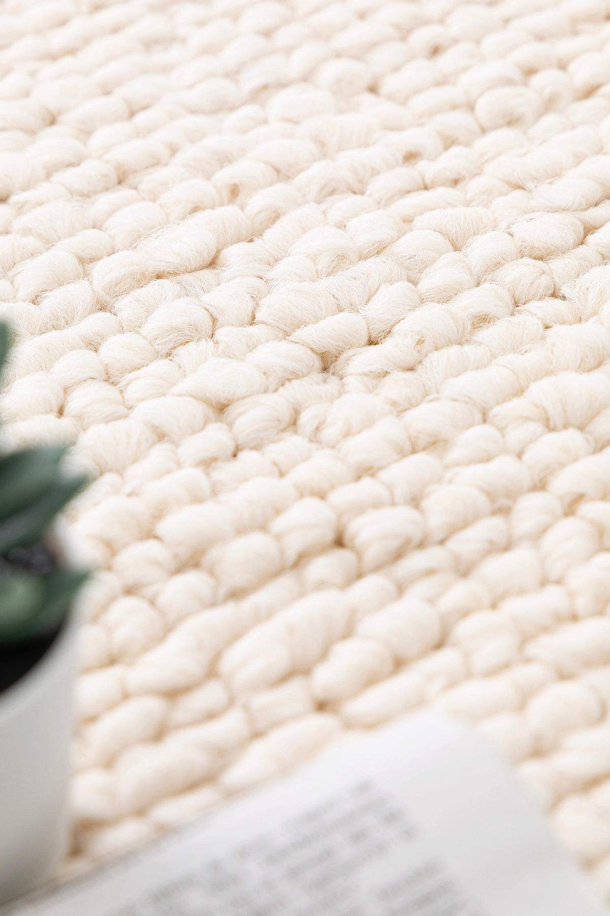 TEPPICH in Uni-Optik mit Schlingenflor weiß - Weiß, Textil (80/150cm) - AFK Living