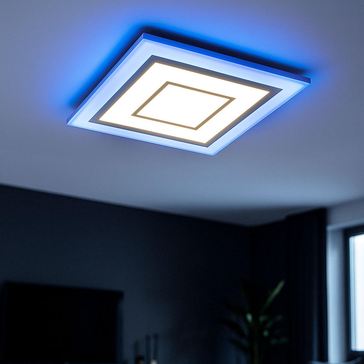 LED DECKENLEUCHTE ALBARCA RGB Weiß - Weiß, Metall (43.8/43.8/6.9cm)