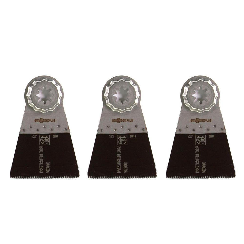 FEIN E-Cut Precision Starlock Plus Sägeblatt 50x65 mm 3 Stück ( 63502127220 ) HCS - Multicolor, Kunststoff (21/65/1.8cm) - FEIN