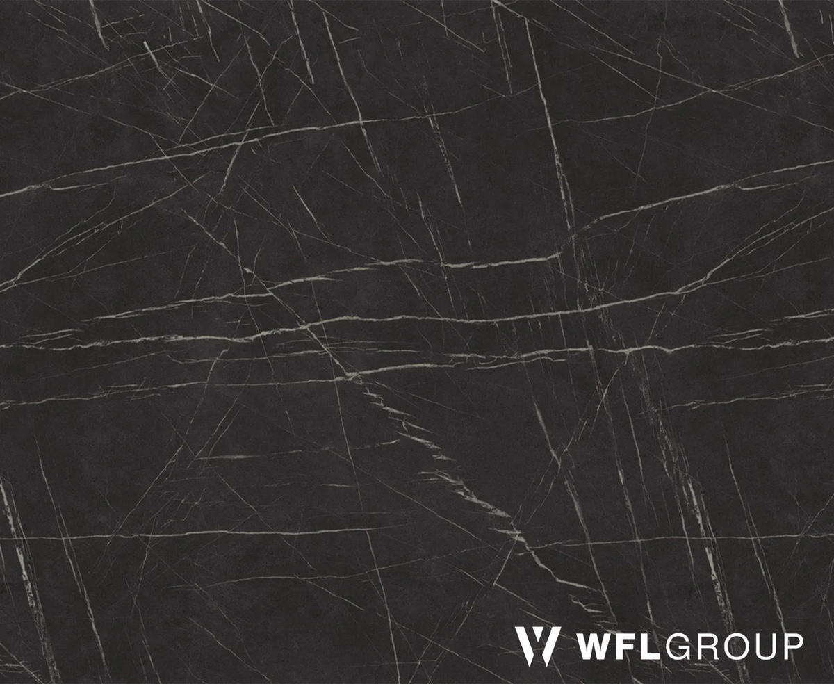 ESSTISCH Kova runder ausziehbarer, Marmor Schwarz 120-200/120/76 cm - Anthrazit/Schwarz, Holzwerkstoff/Metall (120/120/76cm) - WFL GROUP