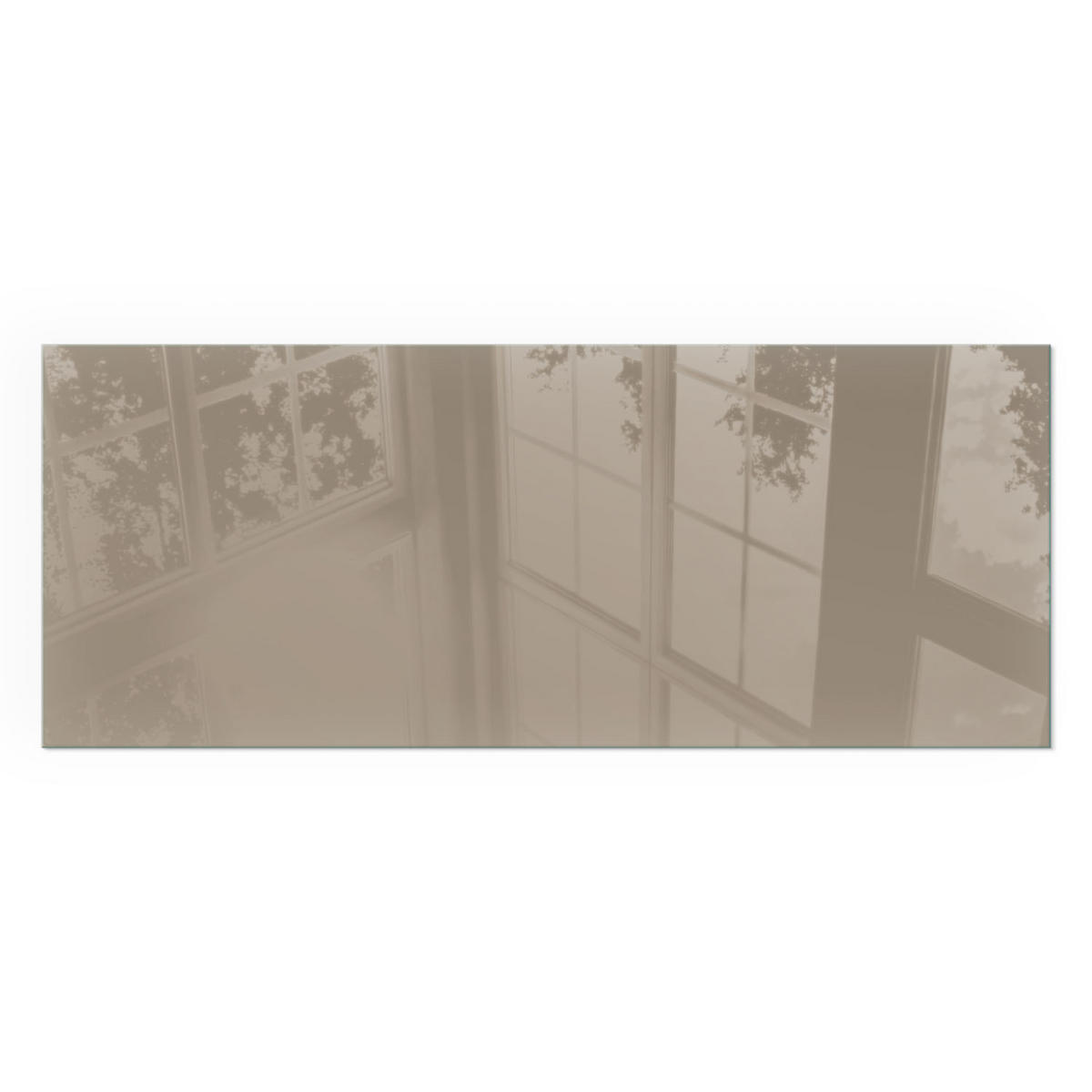 GLASPLATTE für Kamin 125x50 cm - Braun, Glas (125/50/0.4cm) - TULUP