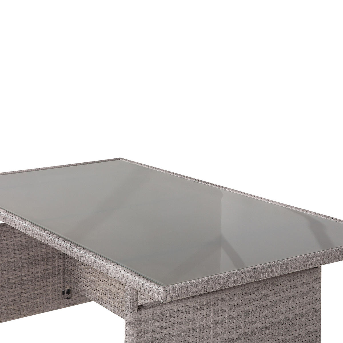 GARTENTISCH Grau Viterbo - Grau, Kunststoff (145/80/74cm) - Beliani