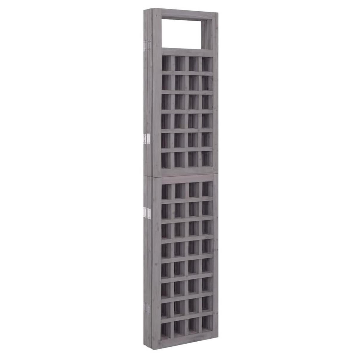 SPALIER/PARAVENT 5-Teilig Massivholz Tanne Grau 201,5/180 Cm - Grau, Holz (180/180/201.5cm) - vidaXL