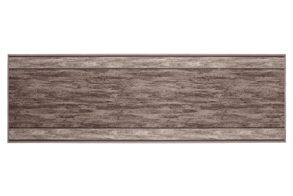 TEPPICHLÄUFER Anti-Rutsch Taupe rutschfest Gummiunterlage 80/300 cm - Taupe, Textil (80/300cm) - Tapiso