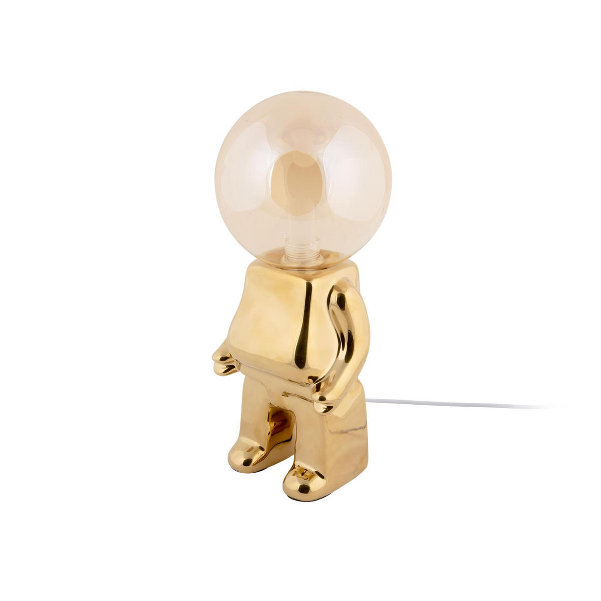 TISCHLAMPE Ross LED Gold 12/12/27 cm - Goldfarben, Keramik (12/12/27cm) - Leitmotiv