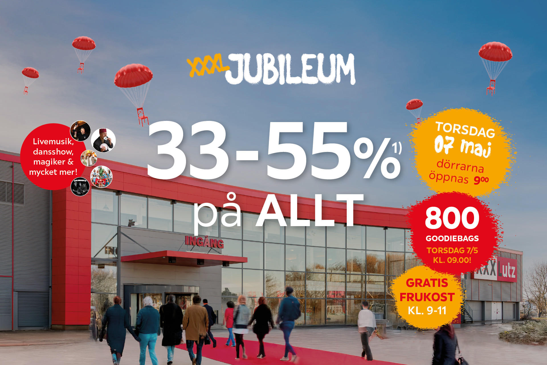 33-55%¹⁾ på ALLT