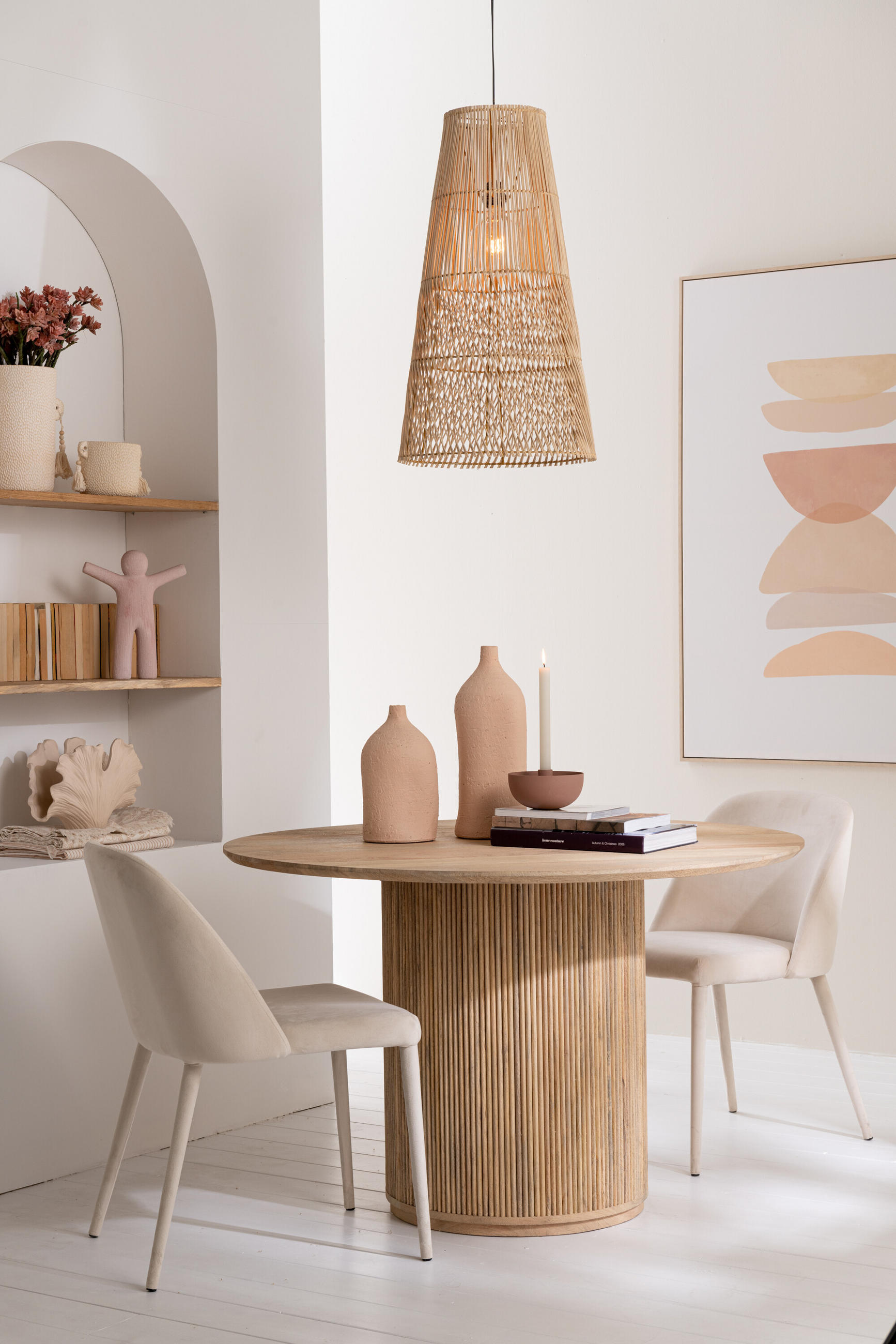TISCH VINCENT - Holz - Natürliche - L - Naturfarben, Holz (120/120/77cm) - J-Line