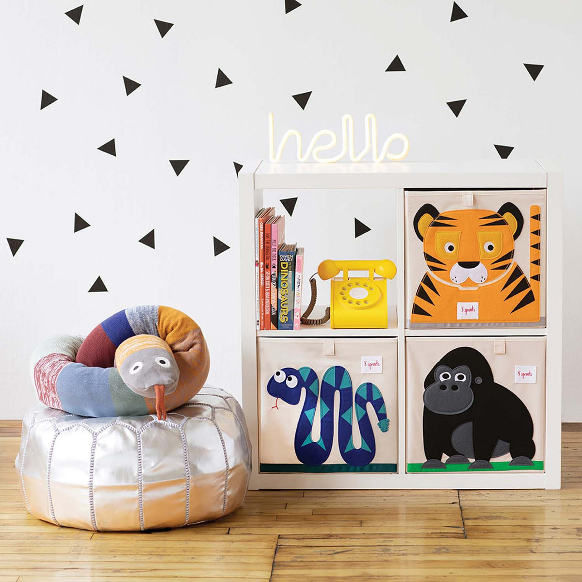 AUFBEWAHRUNGSBOX Gorilla 33x33x33cm - Naturfarben, Textil (33/33cm) - 3Sprouts